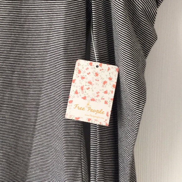 NWT Free People Penelope Striped Puff Sleeve Small - Picture 2 of 5